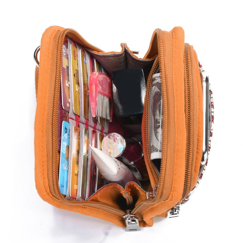 Brenice National Multi-pocket Bohemia Card Holder Mini Crossbody Táskák