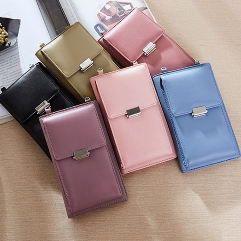 Candy Color Telefontáska Pénztárca Crossbody Táska Válltáska Erszényes Nőknek