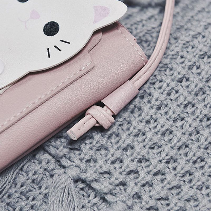 Cartoon Cat 5.5 Hüvelykes Telefontáska Válltáska Crossbody Táskák Akasztótáska