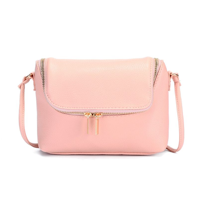 Casual Candy Color Pu Bőr 5.5 Hüvelykes Telefontáskák Crossbody Táska Válltáskák Nőknek