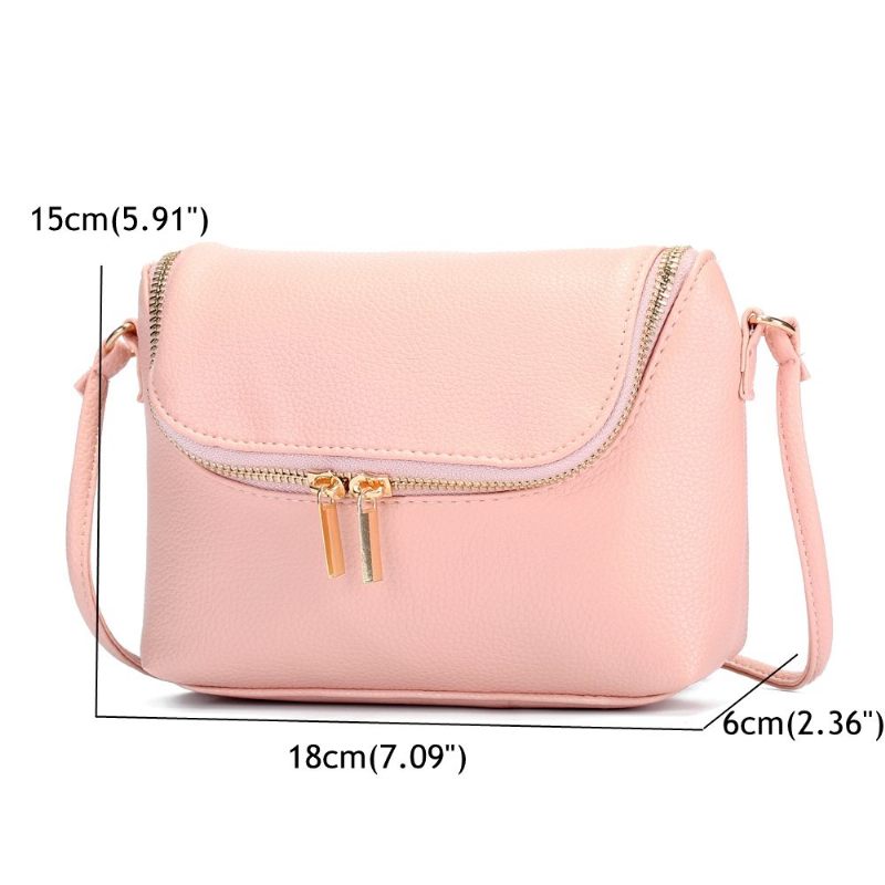 Casual Candy Color Pu Bőr 5.5 Hüvelykes Telefontáskák Crossbody Táska Válltáskák Nőknek