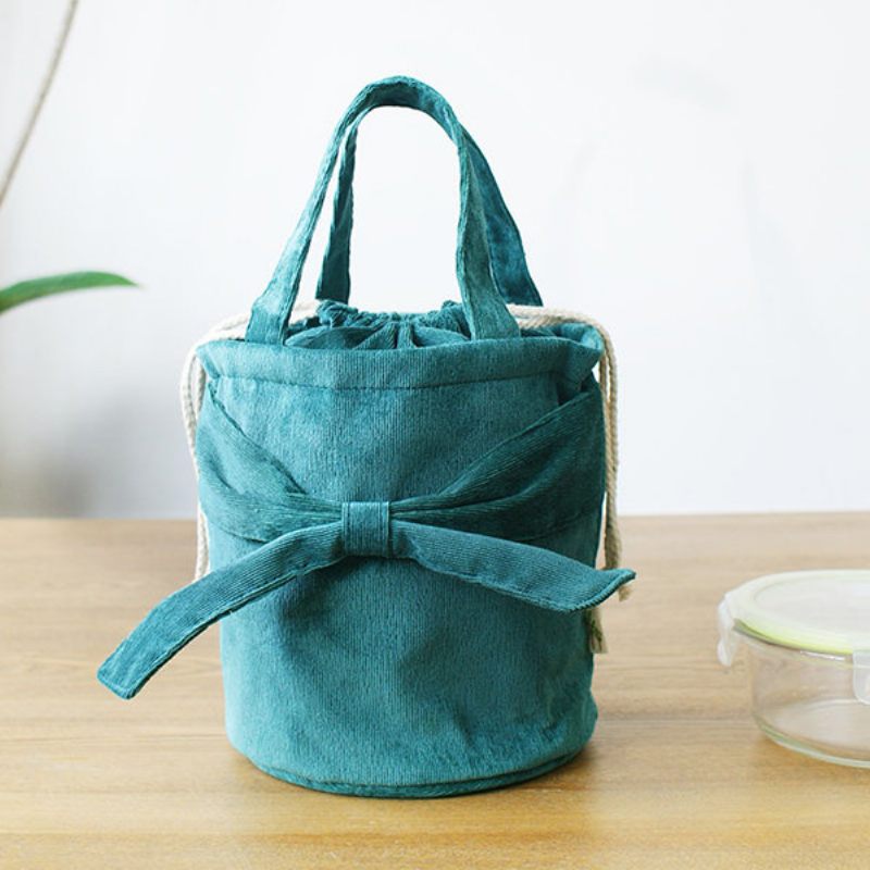 Corduroy Bowknot Bucket Bags Ebédtáskák Női