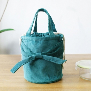 Corduroy Bowknot Bucket Bags Ebédtáskák Női