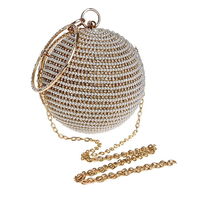 Fashion Pearl Ball Tote Kézitáska European Beauty Party Bag Kiváló Minőségű Poliészter Táska