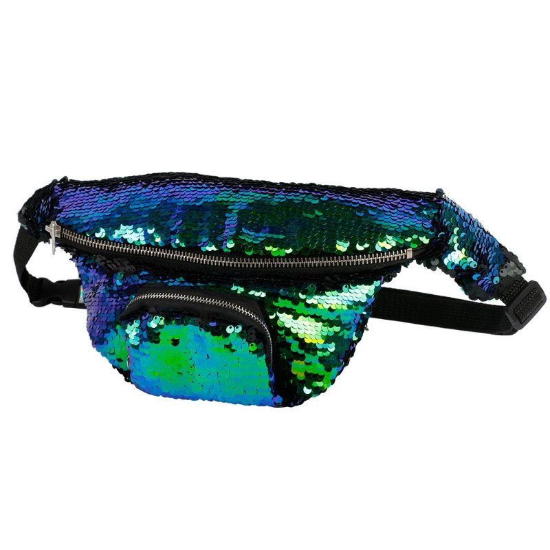 Fényes Neon Fanny Pack Nőknek Divatos Deréktáska Rave Festival Party Kiránduláshoz