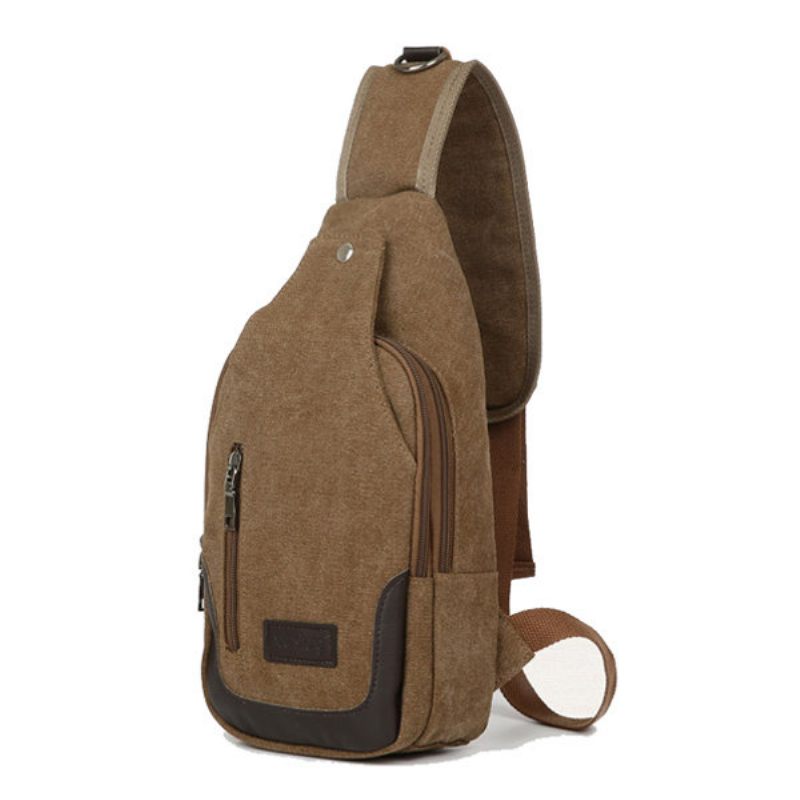 Férfi Canvas Szabadidő Multifunkciós Crossbody Táska Válltáska Melltáskák