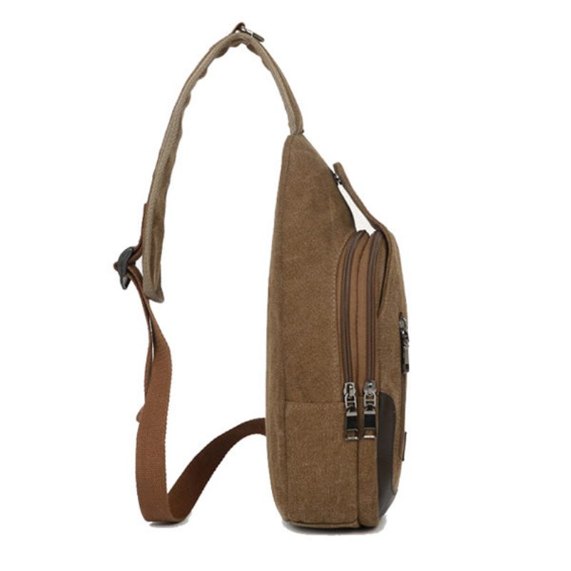 Férfi Canvas Szabadidő Multifunkciós Crossbody Táska Válltáska Melltáskák