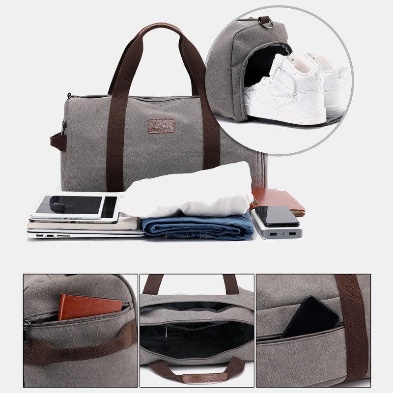 Férfi Canvas Travel Solid Bag Crossbody Táska