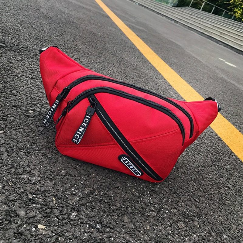 Férfi És Női Cipzáras Színes Blokk Crossbody Táskák