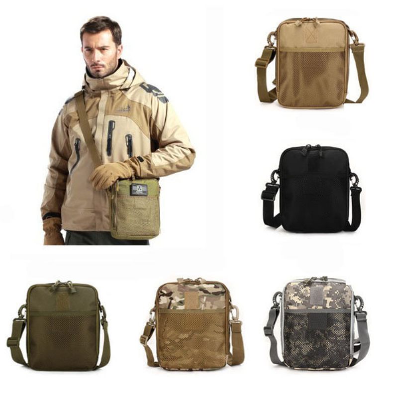 Férfi Női Nylon Sport Outdoor Tactical Army Ipad Válltáska