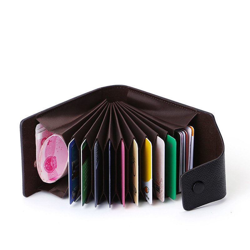 Férfi Sima Pure Color Multi-slot Kártyatartó Pénztárca