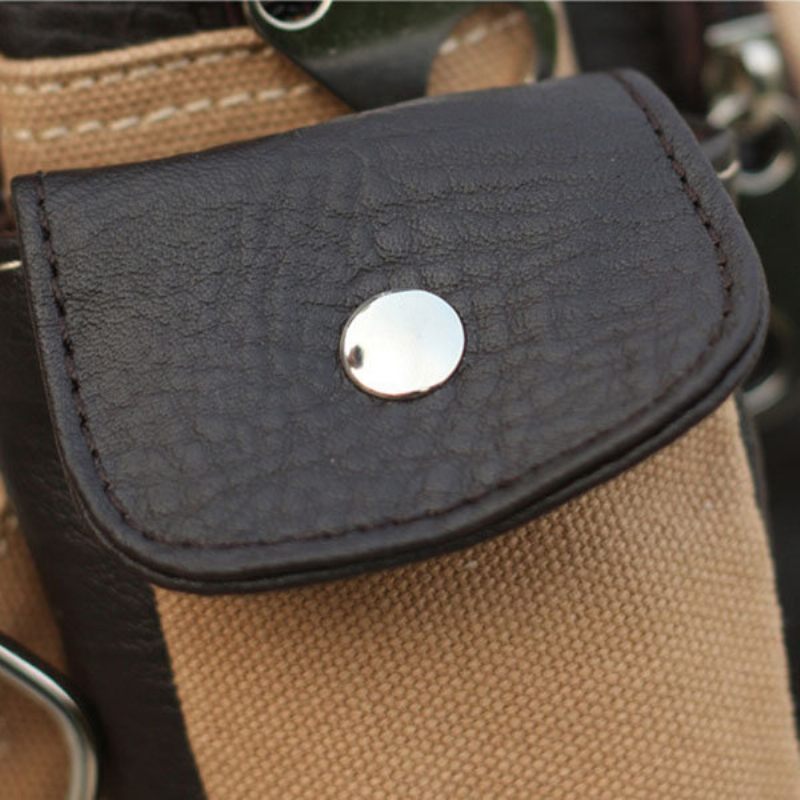 Férfi Vászon Alkalmi Pu Bőr Melltáska Válltáska Crossbody Táskák