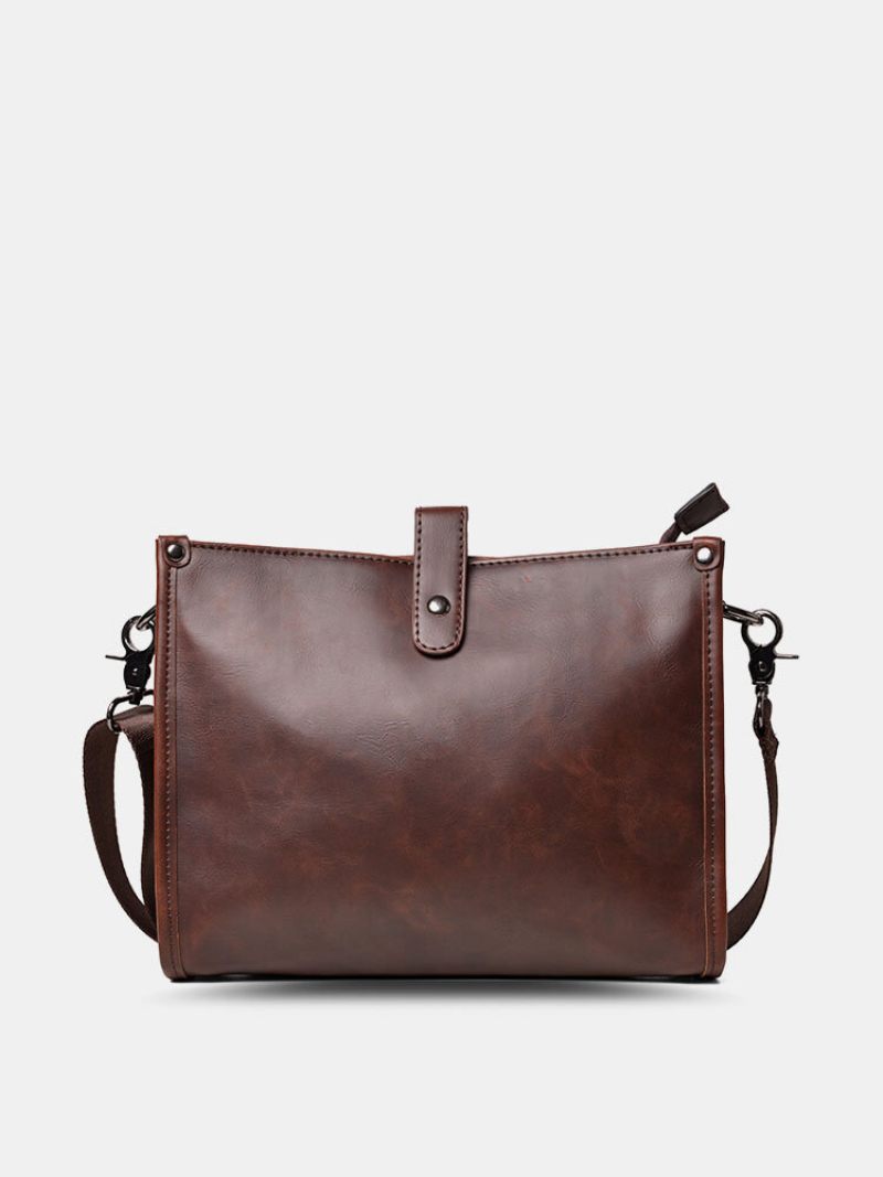 Férfi Vintage Nagy Kapacitású Crossbody Táska Műbőr Válltáska