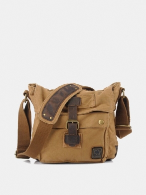 Férfi Vintage Vászon Crossbody Táska Outdoor Travel Retro Válltáska