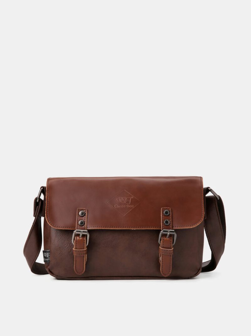 Férfi Vintage Vízálló Műbőr Crossbody Táska Válltáska