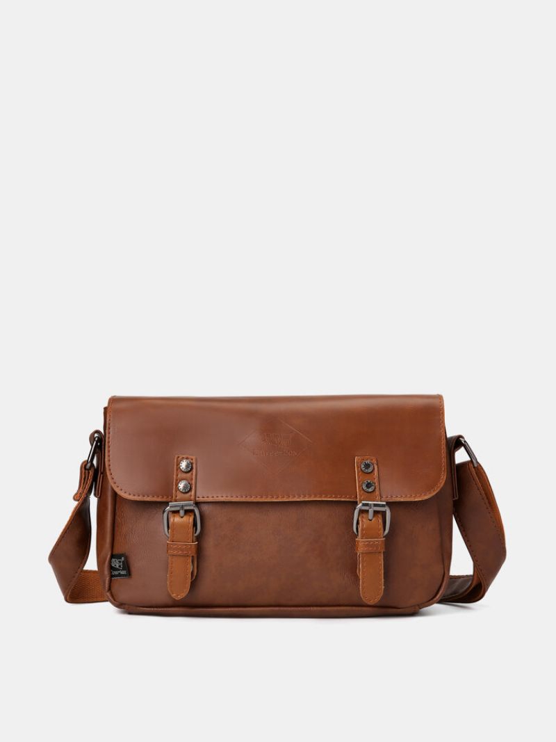 Férfi Vintage Vízálló Műbőr Crossbody Táska Válltáska