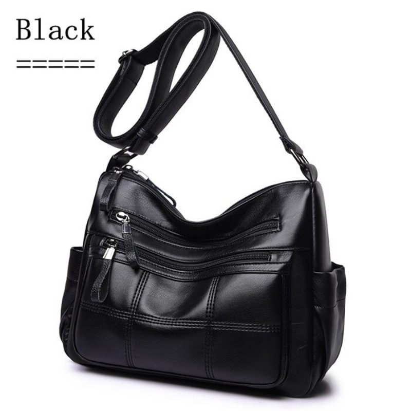 Hot Soft Leather Bolsa Luxus Női Kézitáskák Női Crossbody Táskák Női Válltáskák Thread Sac A Main Femme