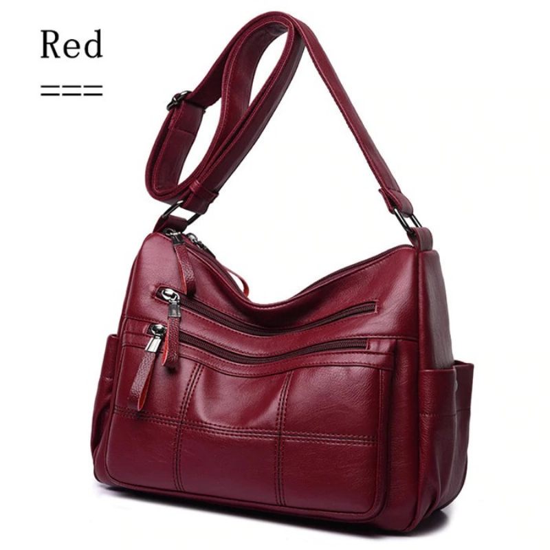 Hot Soft Leather Bolsa Luxus Női Kézitáskák Női Crossbody Táskák Női Válltáskák Thread Sac A Main Femme