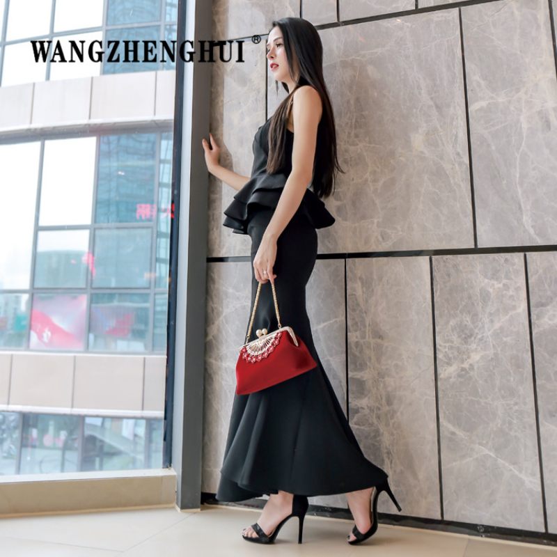 Kézitáska Fashion Diamond Dinner Bag Cheongsam Láncos Válltáska Menyasszonyi Táska