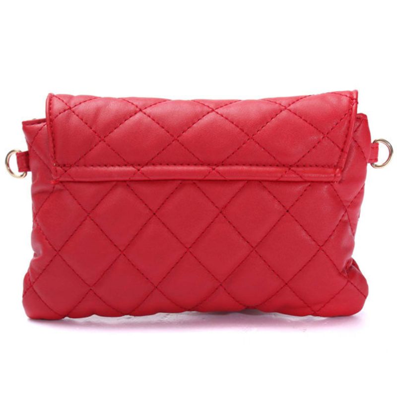 Klasszikus Guilted Pu Bőr Crossbody Táska