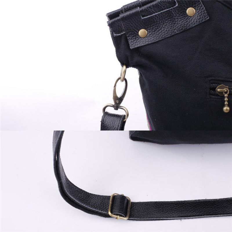 Nemzeti Stílusú Virágmintás Kézitáska Válltáska Crossbody Táska