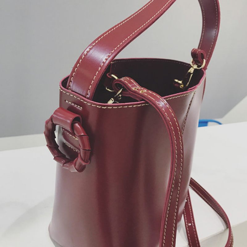 Női 2 Db Szabadidős Pu Vödörtáskák Nagy Kapacitású Crossbody Táskák