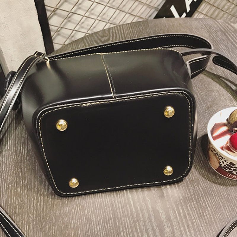 Női 2 Db Szabadidős Pu Vödörtáskák Nagy Kapacitású Crossbody Táskák