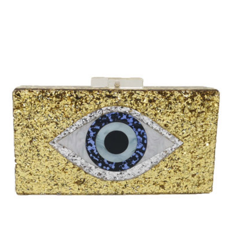 Női Akril Vacsoratáska Devil Eyes Kézitáska Ladies Party Evening Bag Moq 1 Db