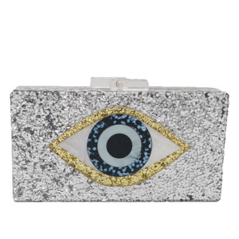 Női Akril Vacsoratáska Devil Eyes Kézitáska Ladies Party Evening Bag Moq 1 Db