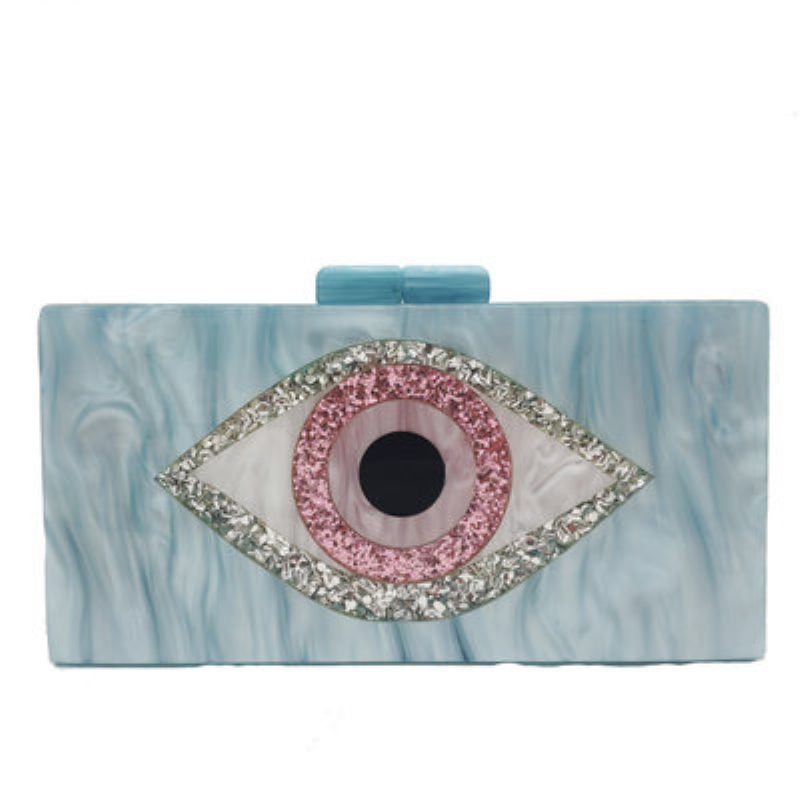 Női Akril Vacsoratáska Devil Eyes Kézitáska Ladies Party Evening Bag Moq 1 Db