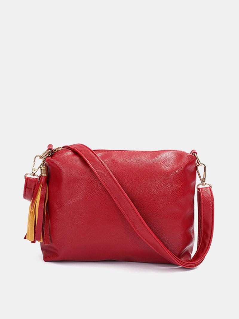 Női Alkalmi Crossbody Táska Tassel Messenger Bag Szabadidős Cipzáras Válltáska