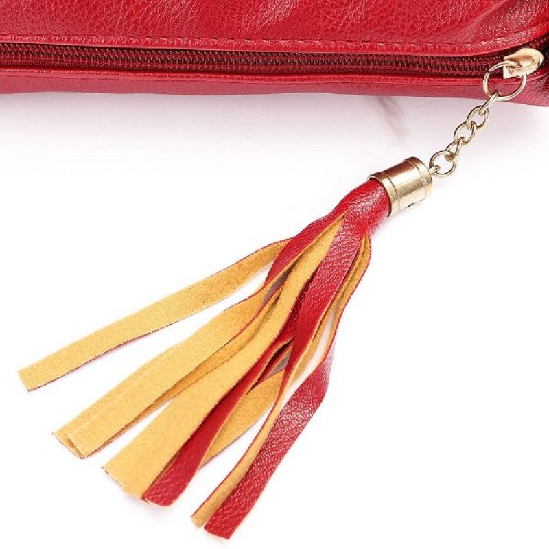 Női Alkalmi Crossbody Táska Tassel Messenger Bag Szabadidős Cipzáras Válltáska