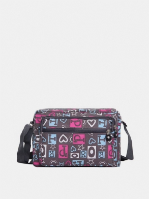 Női Alkalmi Vízálló Dacron Printing Crossbody Táska Válltáska