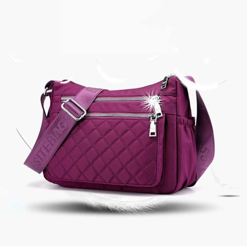 Női Argyle Nylon Könnyű Vízálló Válltáska Crossbody Táska