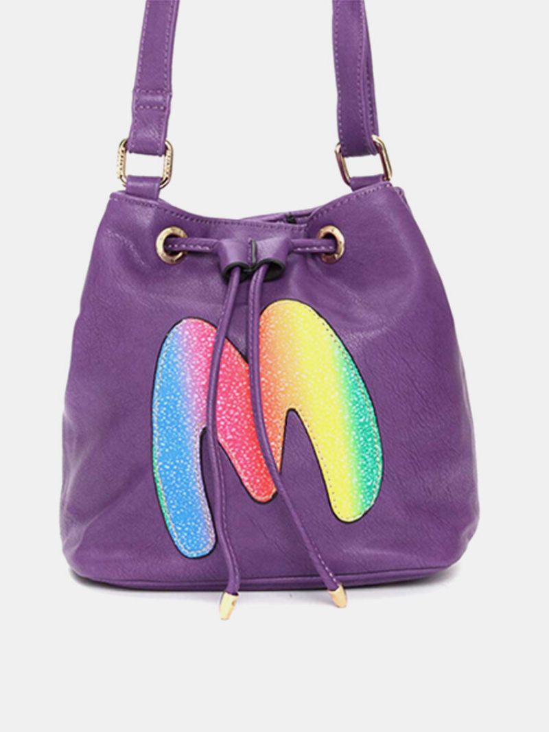 Női Candy Color Bucket Alkalmi Crossbody Bag Szabadidő Bevásárlás Válltáskák