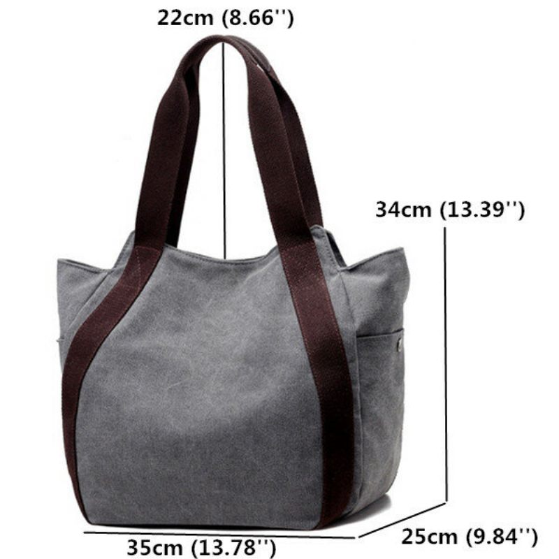 Női Canvas Hanbag Bucket Bag Tote Bag Hobo Crossbody Bag