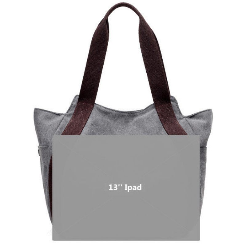 Női Canvas Hanbag Bucket Bag Tote Bag Hobo Crossbody Bag