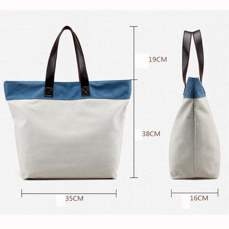 Női Canvas Hitcolor Tote Bag Alkalmi Kézitáska Válltáska