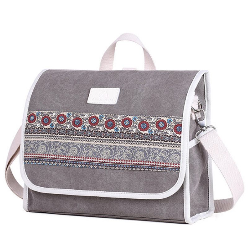 Női Canvas Multifunkcionális Nemzeti Stílusú Válltáska Hátizsák Crossbody Táskák