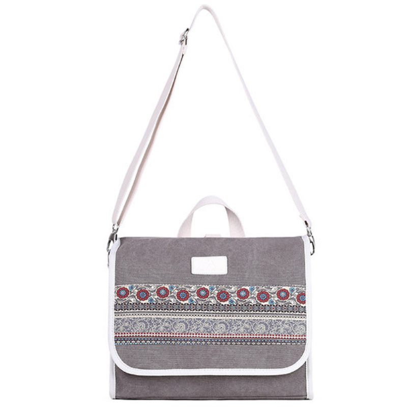 Női Canvas Multifunkcionális Nemzeti Stílusú Válltáska Hátizsák Crossbody Táskák