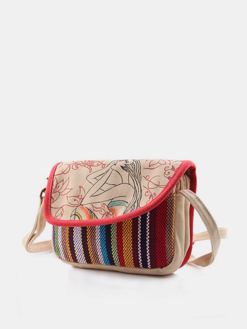 Női Canvas National Mini Crossbody Bag Messenger Bag