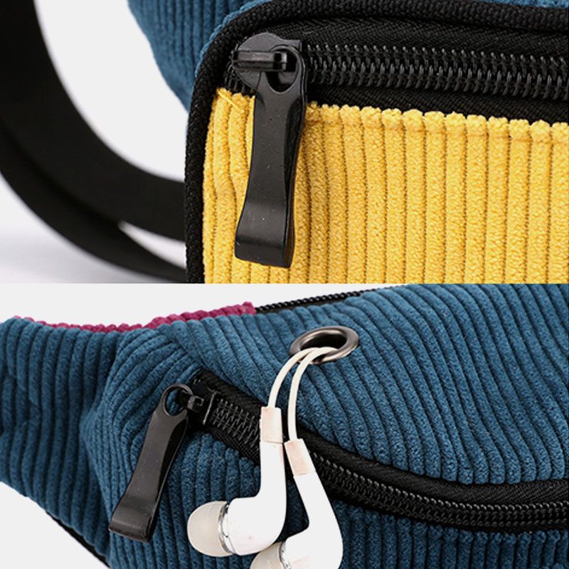 Női Corduroy Hit Color Crossbody Táska Deréktáska Melltáska