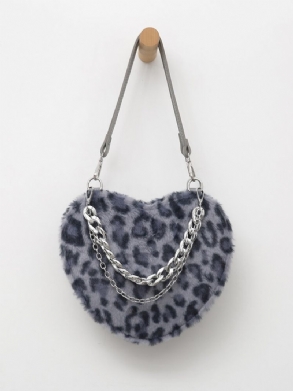 Női Dacron Casual Leopard Chain Crossbody Bag Kézitáska