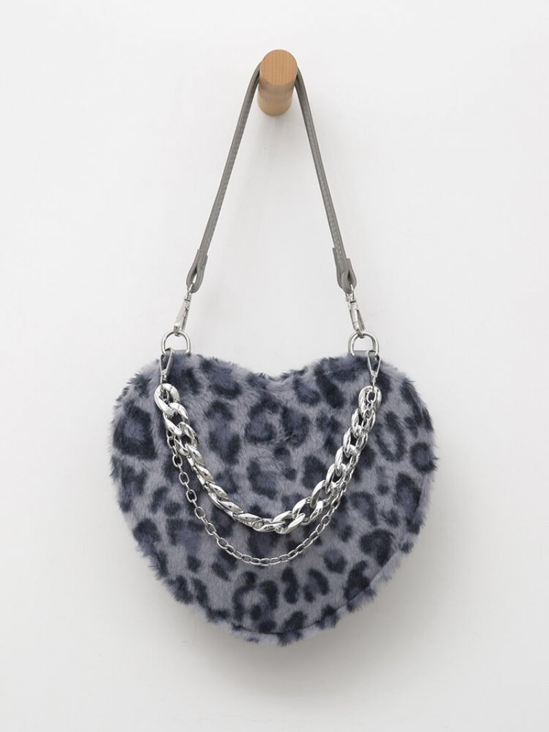 Női Dacron Casual Leopard Chain Crossbody Bag Kézitáska