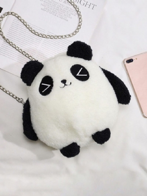 Női Dacron Casual Téli Olimpia 2023 Pekingben Aranyos Panda Crossbody Táska