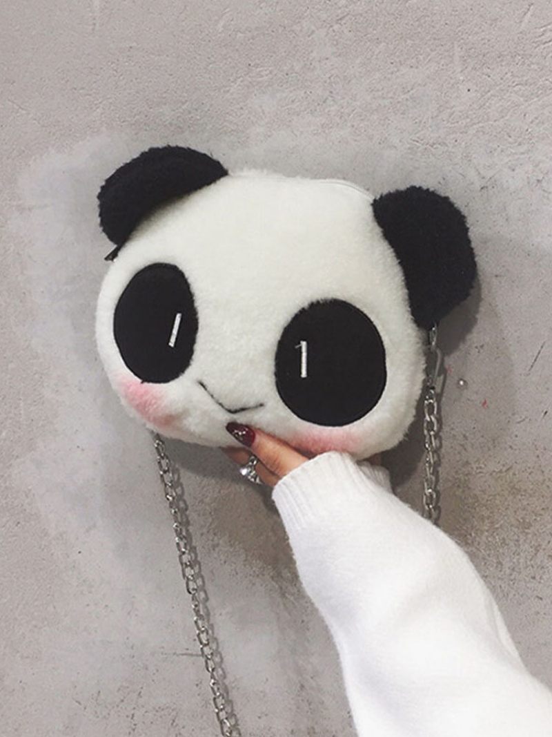 Női Dacron Casual Téli Olimpia 2023 Pekingben Aranyos Panda Crossbody Táska