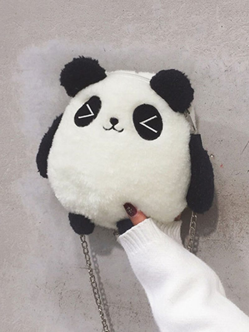 Női Dacron Casual Téli Olimpia 2023 Pekingben Aranyos Panda Crossbody Táska