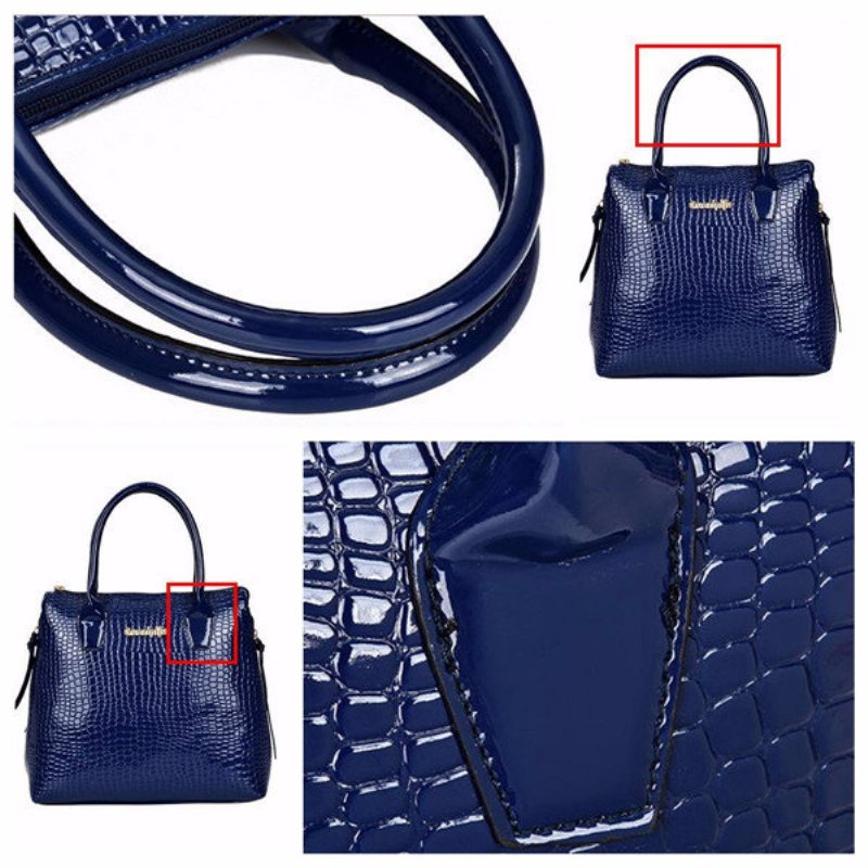 Női Divatos Crossbody Táska Készlet 6 Db Crocodile Print Bags