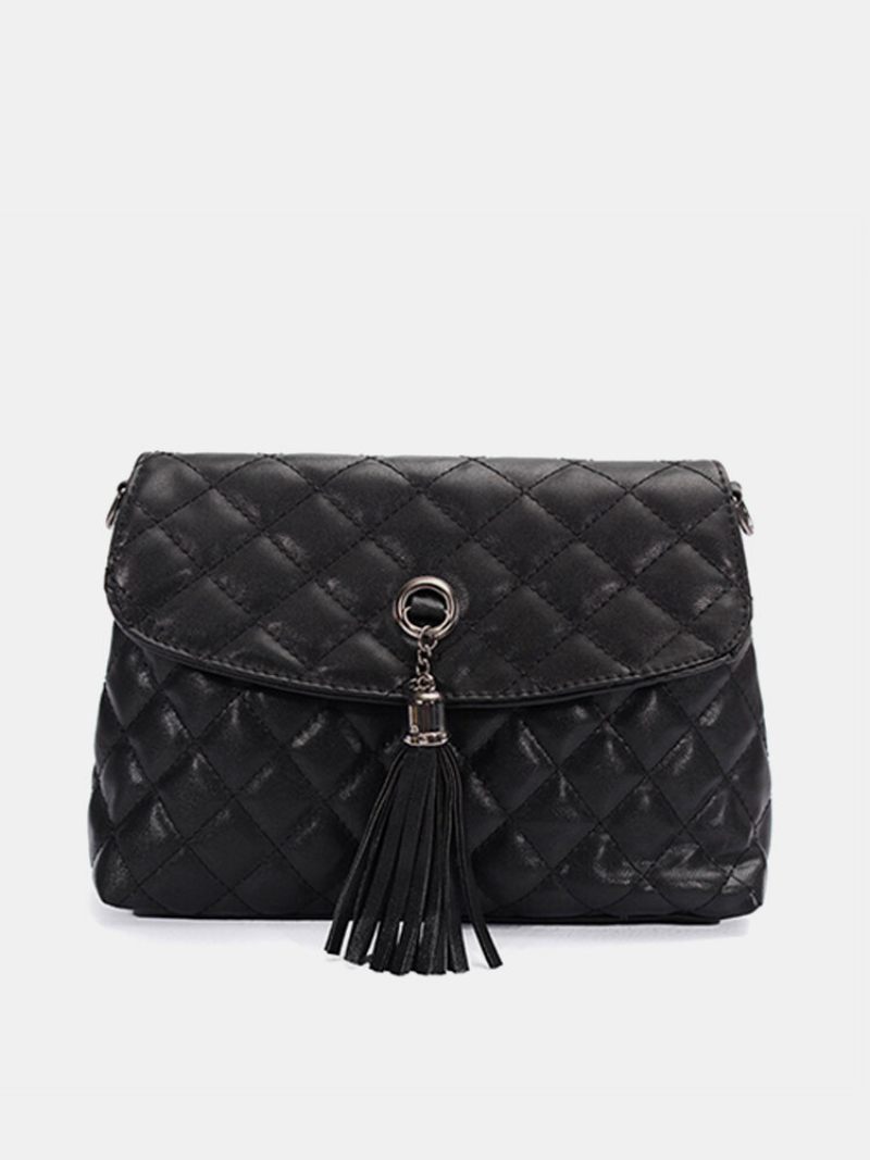 Női Elegáns Kockás Bojtos Medál Válltáska Crossbody Táskák