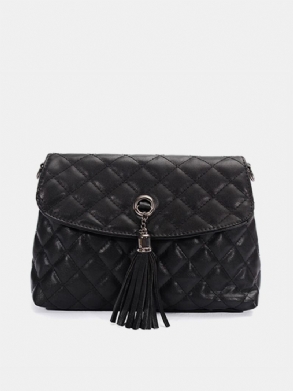 Női Elegáns Kockás Bojtos Medál Válltáska Crossbody Táskák